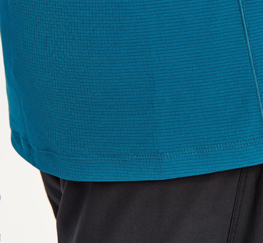 Hoka One One Top Herre - Performance Kort Sleeve - Blå - 381265KUA